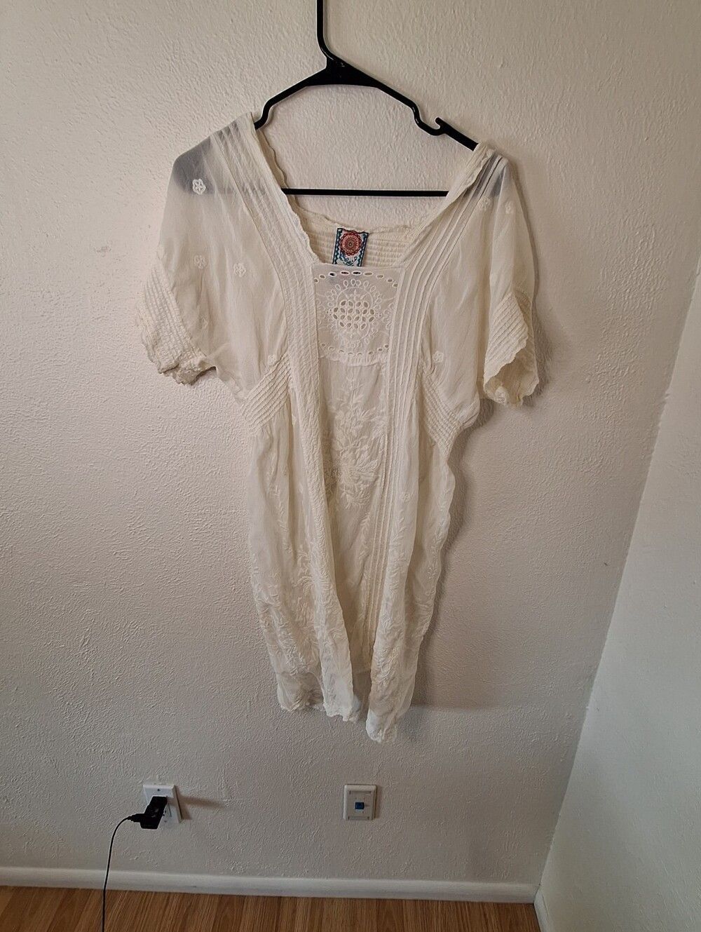 Johnny Was Embroidered Tunic White Small